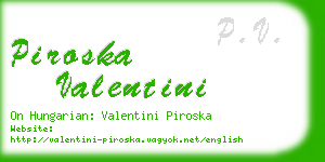 piroska valentini business card